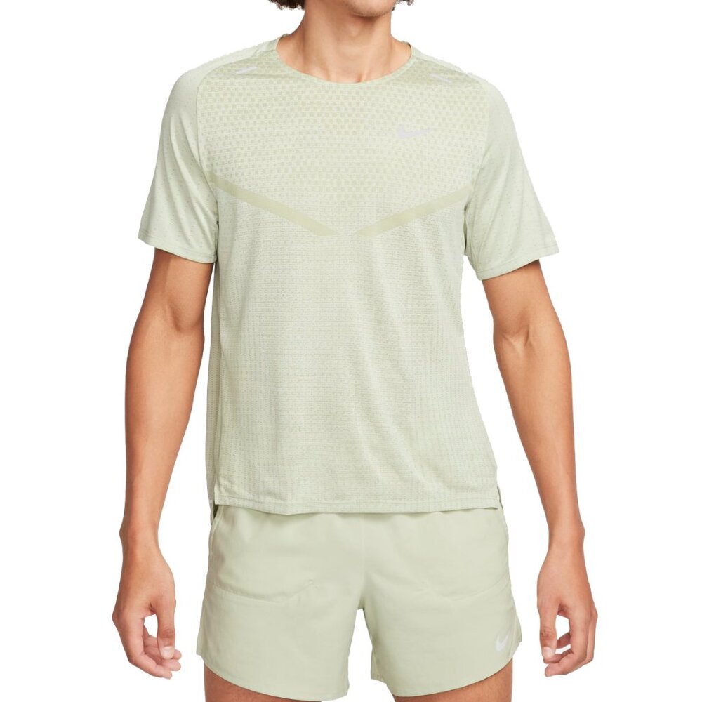 $80 NIKE ADV TECHKNIT ULTRA RUNNING SHIRT DM4753-371 OLIVE AURA/SEA GLASS S